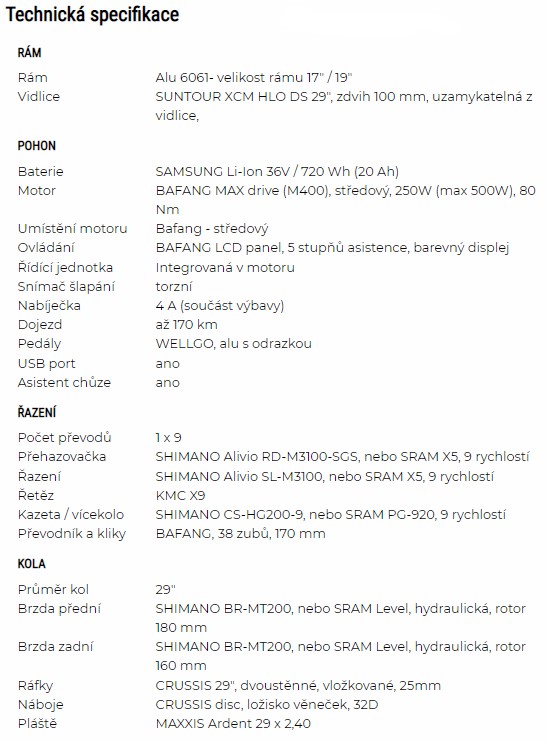 E-FIONNA 7.7-M SPECIFIKACE 1